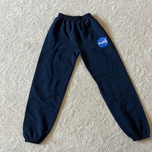 NASA boys black cotton jogger sweatpants